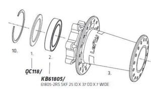 Joint Roulement sur Moyeu Lefty Cannondale