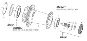 Kit Ecrou/Vis Extracteur Moyeu Lefty KH124/ Cannondale