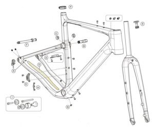 Protection cadre bras arrière Topstone Carbone 2022 K34252 Cannondale
