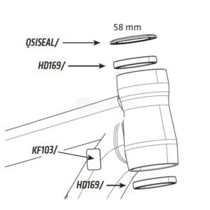 Cache Roulement Sup. Headshok Cadre Alu