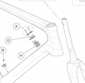 Support passage de cable SuperSix EVO 4 K32152 Cannondale