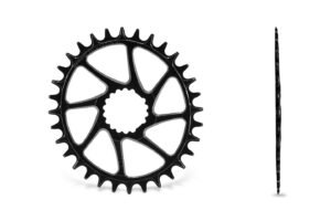 [32T M CD DM MTB BOOST Black] DM MTB Chainring for Cannondale (BOOST, Oval, 32T, Black)