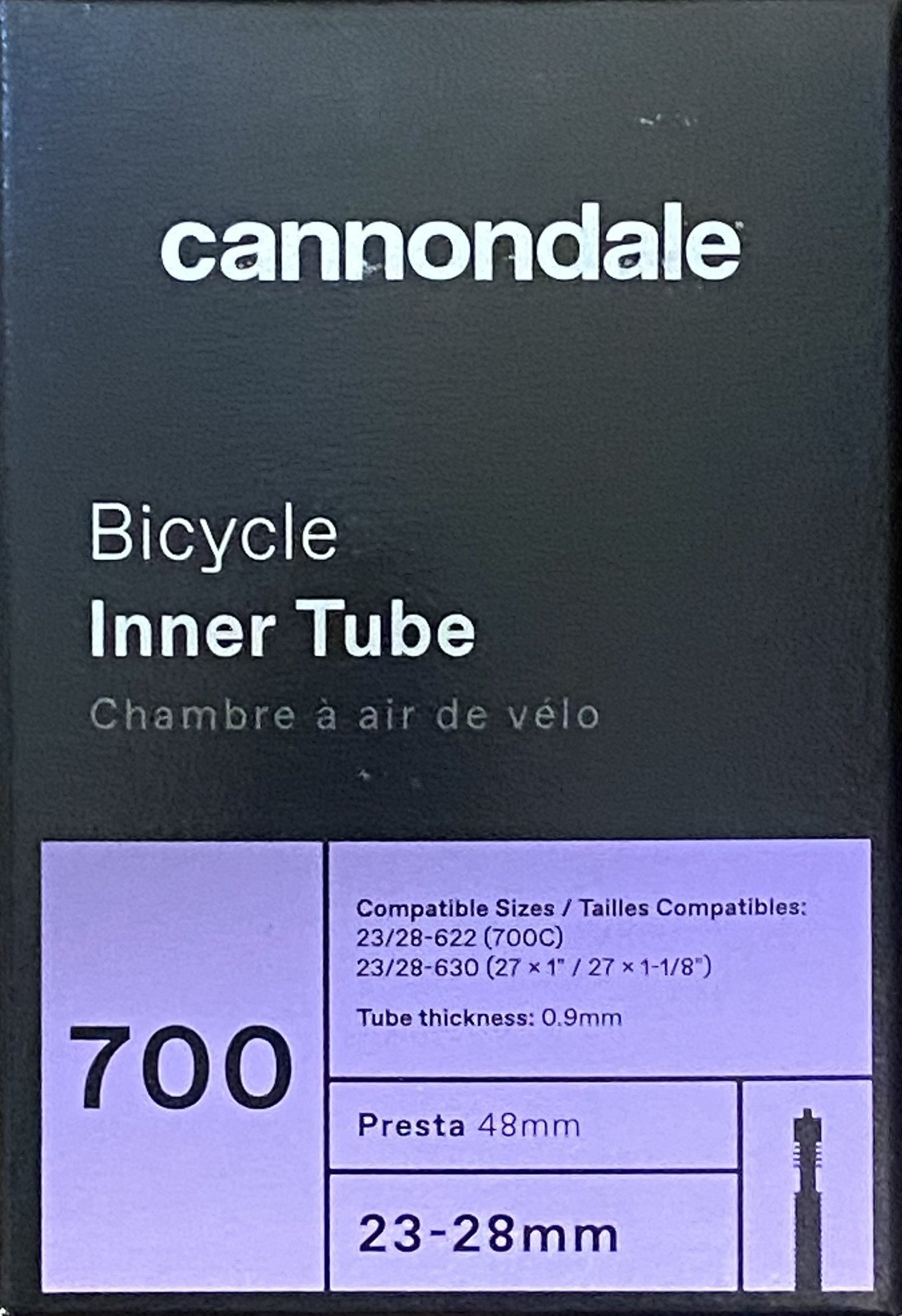 Lot X2 chambre à air route 23-28mm CP8911U1071 Cannondale
