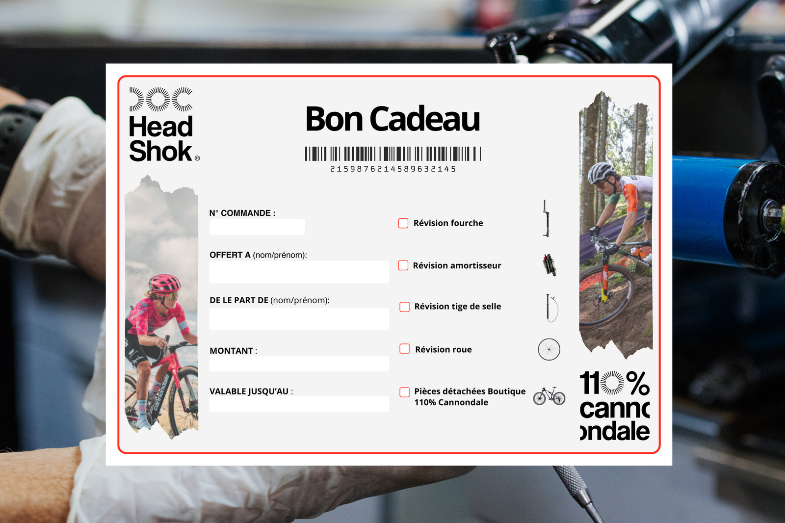 Bon cadeau Doc HeadShok - 110% Cannondale